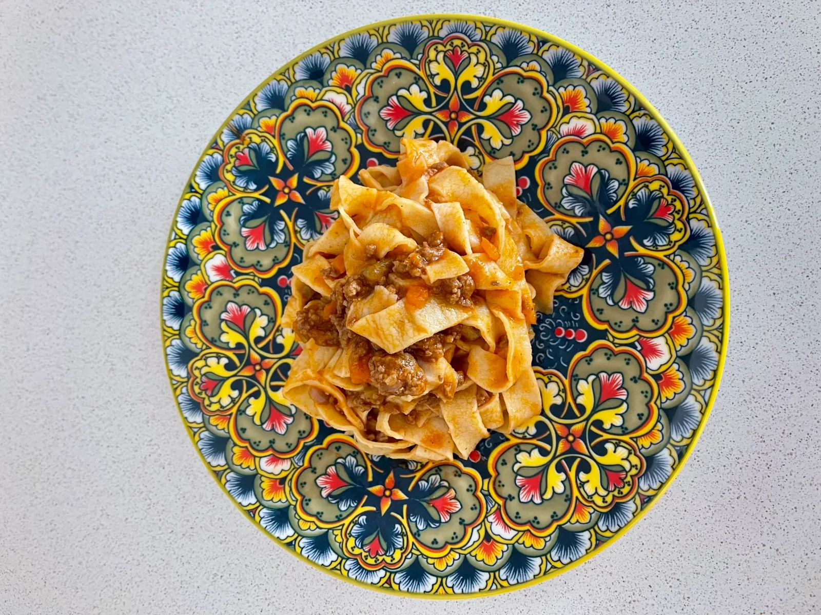 Italian pasta with bolognese sauce - Virginia Beach Italian bakery