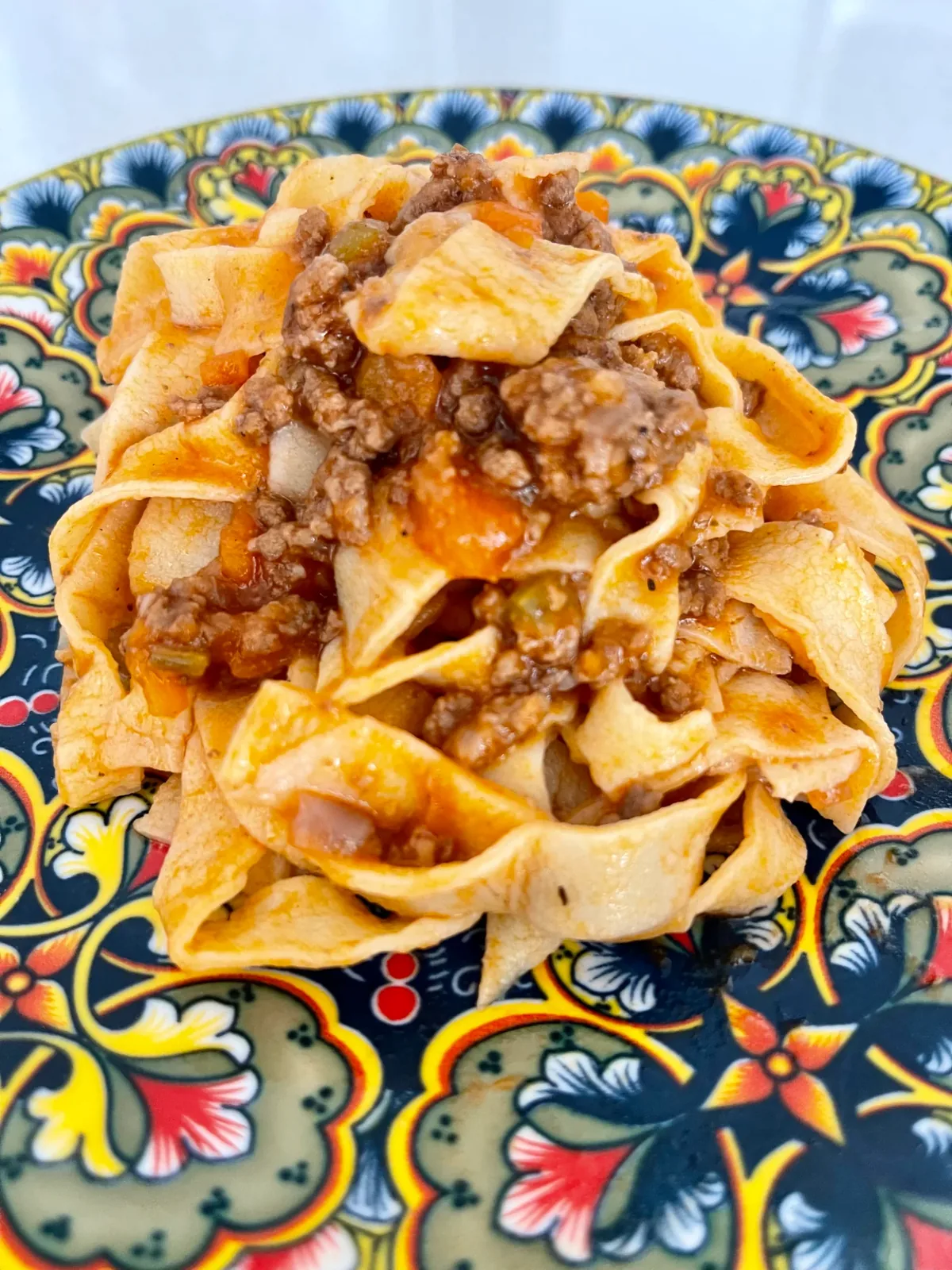 Fresh pasta with Bolognese sauce - Vee's Italian Bakery Virginia Beach
